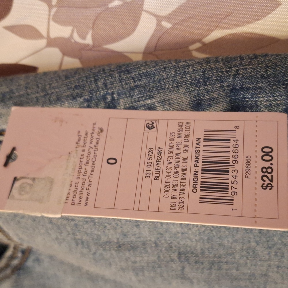 NWT! Wild Fable Mid-Rise Chevron Denim Maxi Skirt Size 0 - Picture 3 of 6